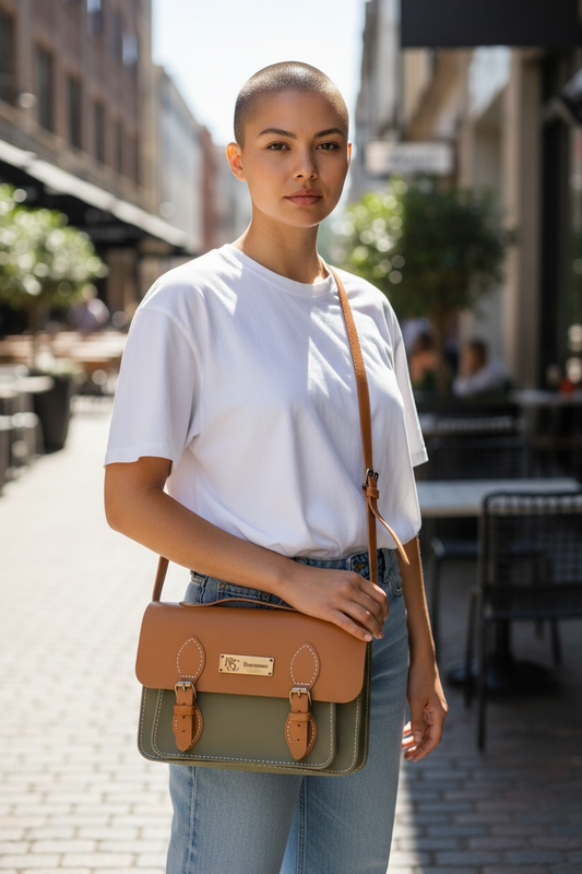 Cleo Messenger bag - Mustard and Teal
