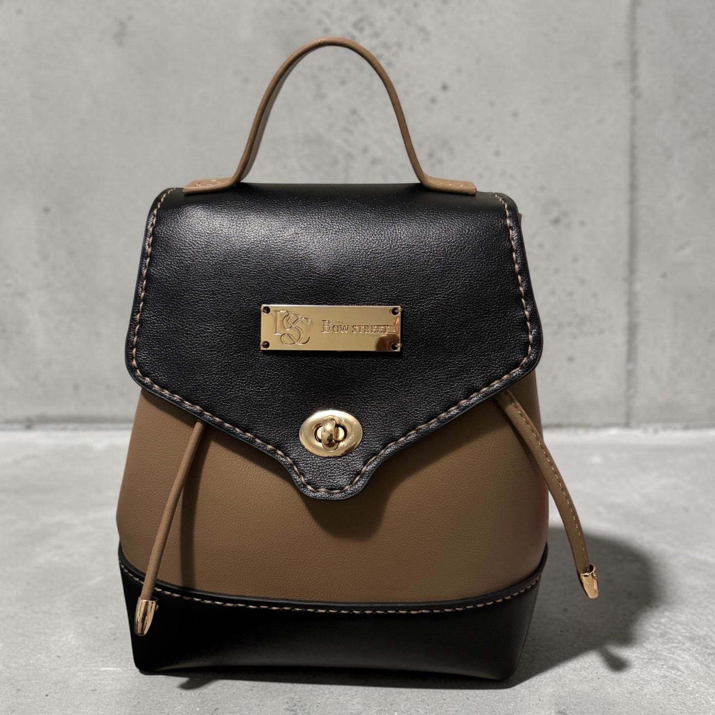 Vintage Dual Backpack - Black & Coffee