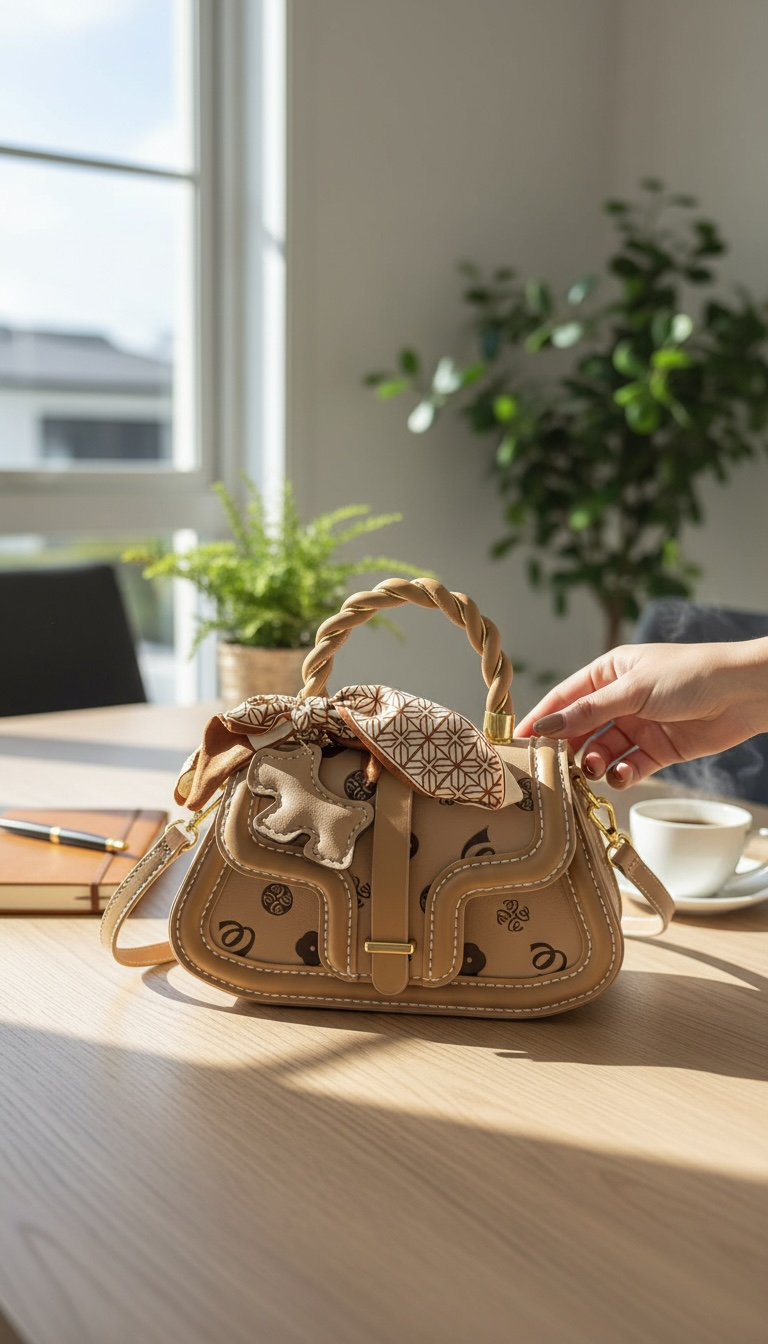Sara Symbol Bag - Tan