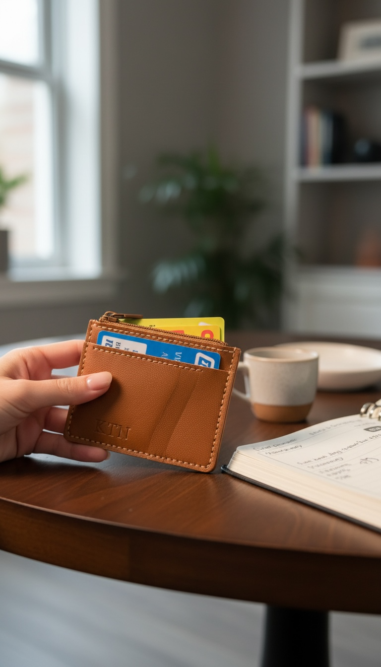 Kazza Zip Wallet - Cows & Brown