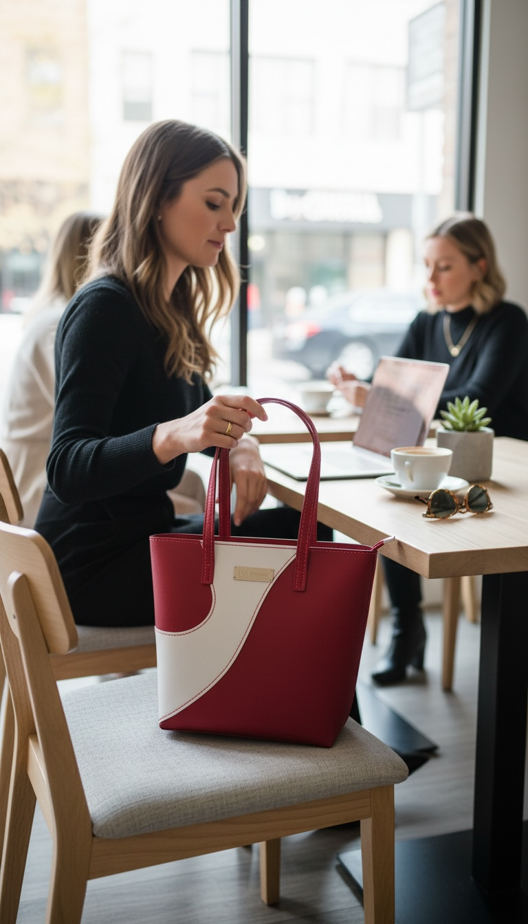 Patchwork Tote - Red