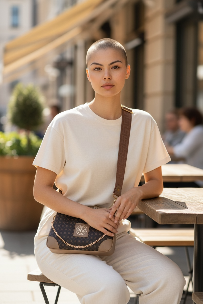 Annabelle Sling - Fashion Print Check Tan Flowers
