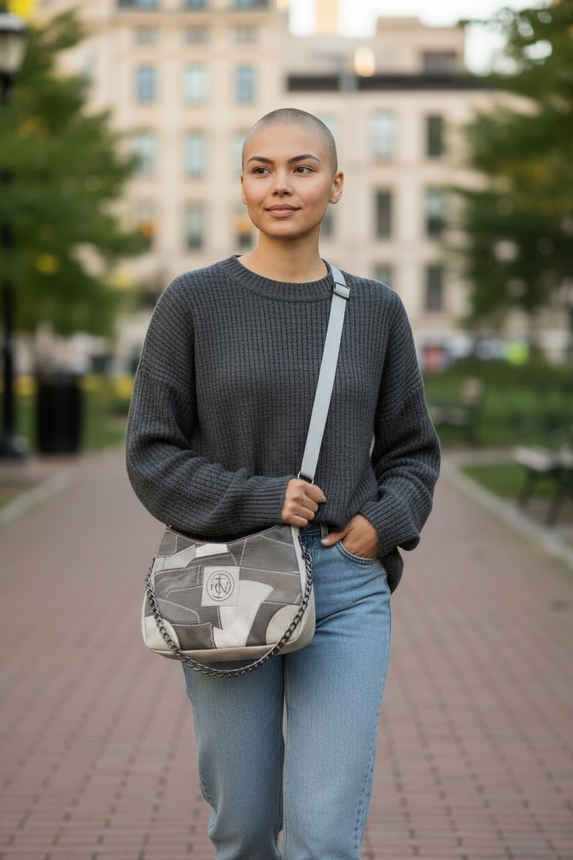 Annabelle Sling - Grey Patchwork