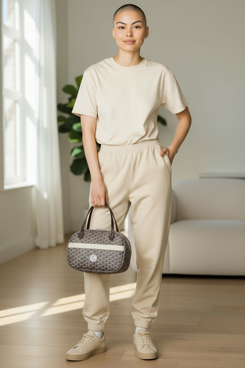 Boston Bag - Brown and Blue