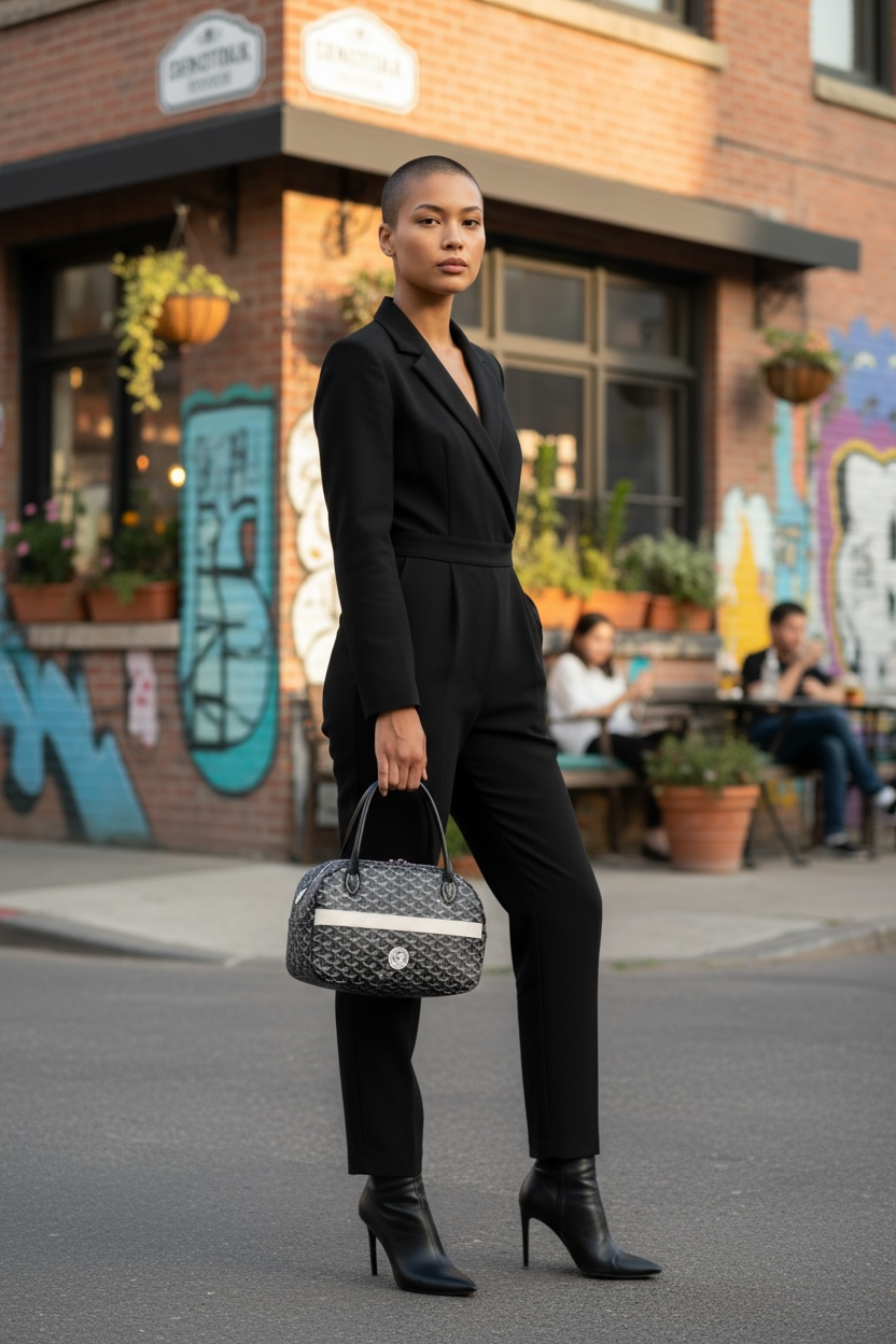 Boston Bag - Black and White