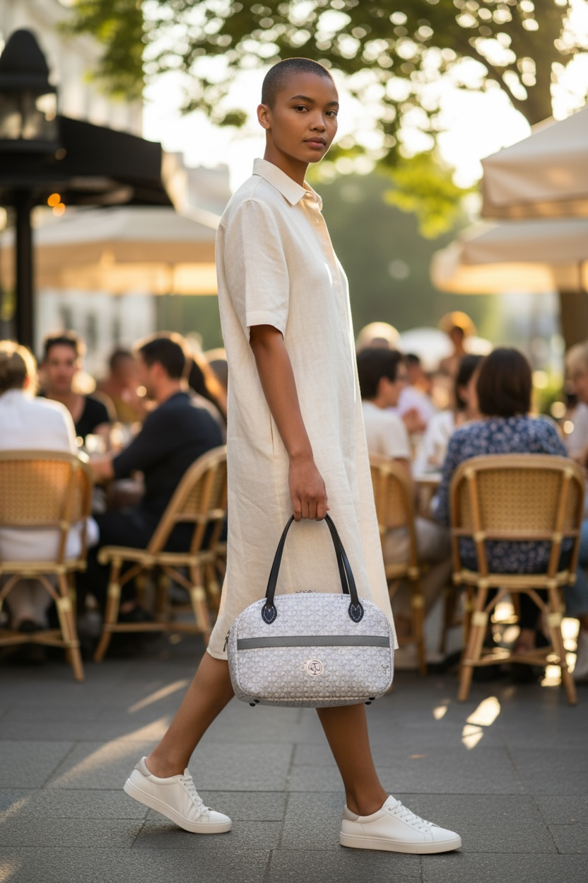 Boston Bag - Black and White