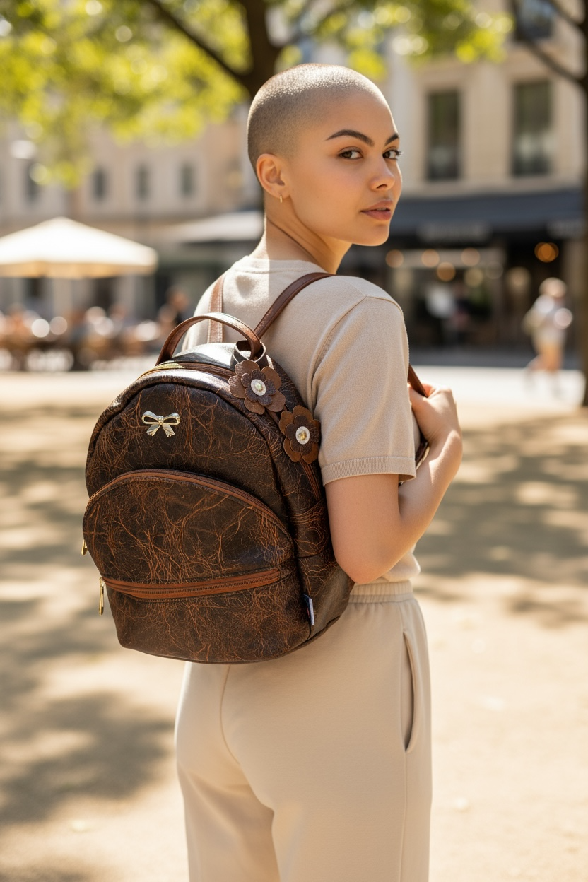 Betsy Backpack - Brown Flecked