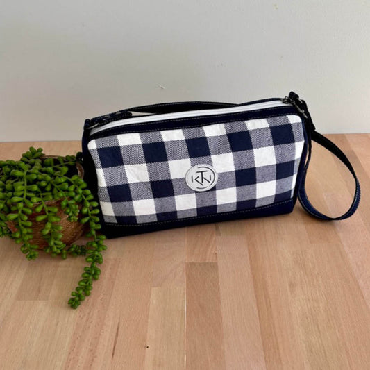 Mini Duffle - Navy Check