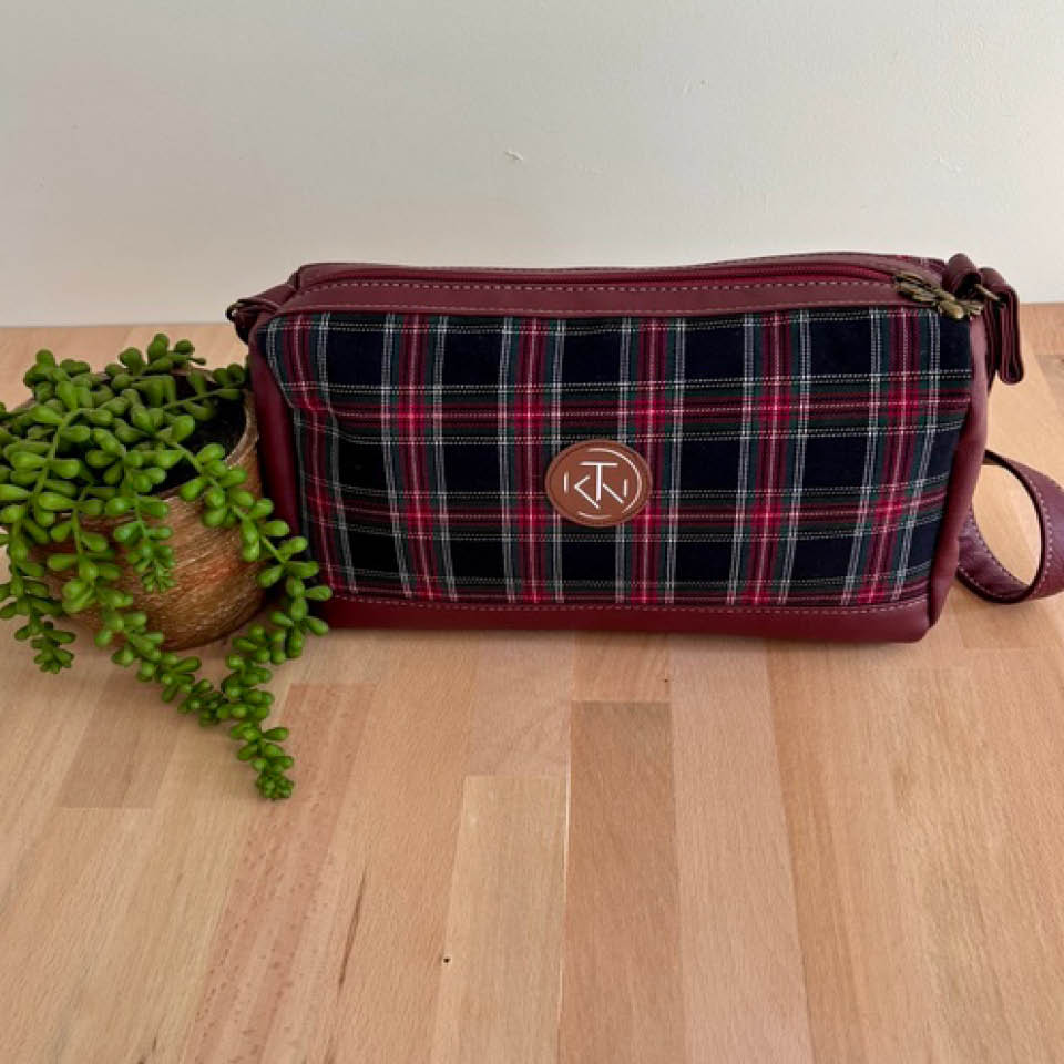 Mini Duffle - Red Tartan with Red Accents